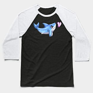 Shark Bites! (Blue) Baseball T-Shirt